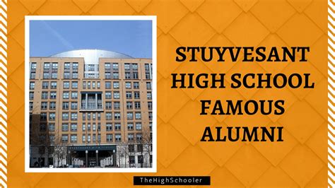 Stuyvesant has served as a premier school for the development of talent in science, mathematics and technology. . Stuyvesant high school famous alumni